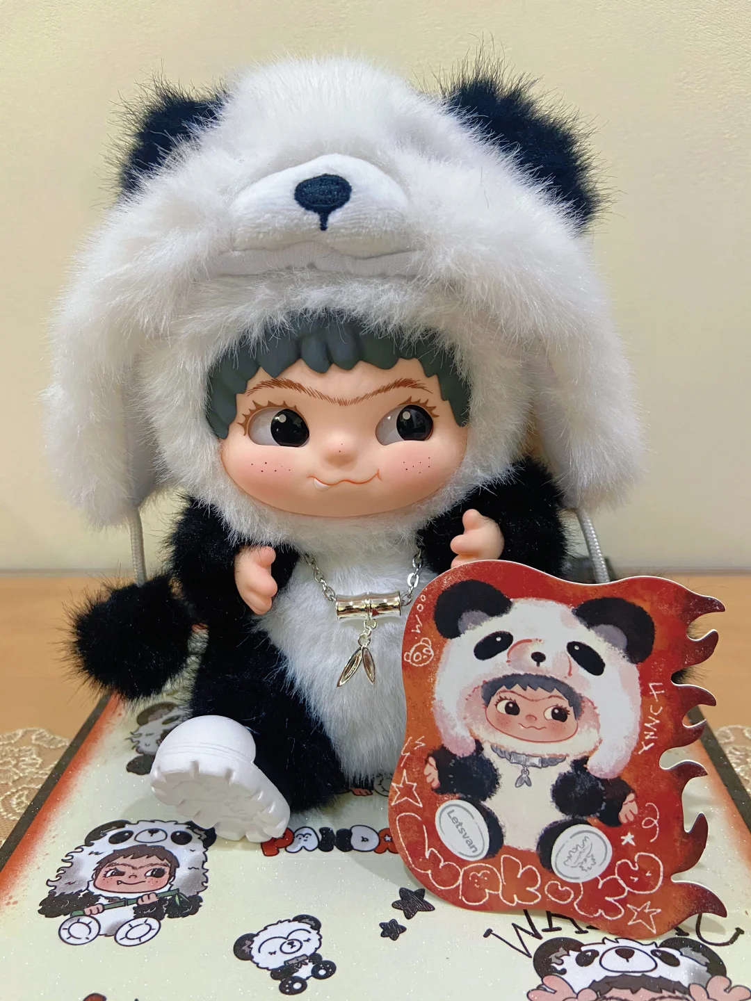 人形 KUMUKUKU Panda Puko kumukuku-Panda Puko [White]