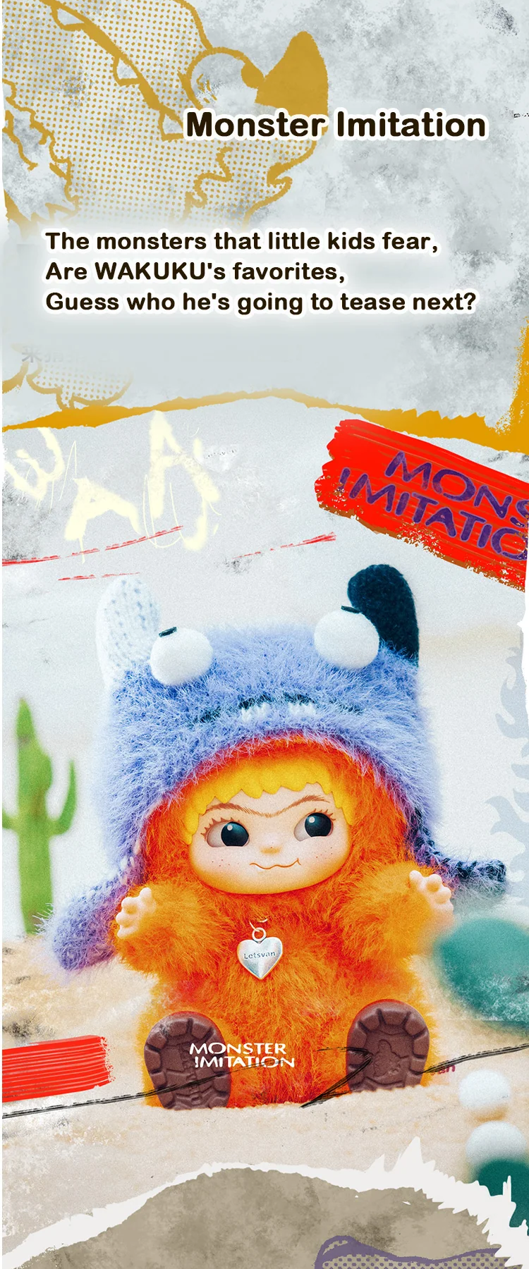 Fuzzy Trendy Fun Party Series Plush Blind Box - Monster Imitation